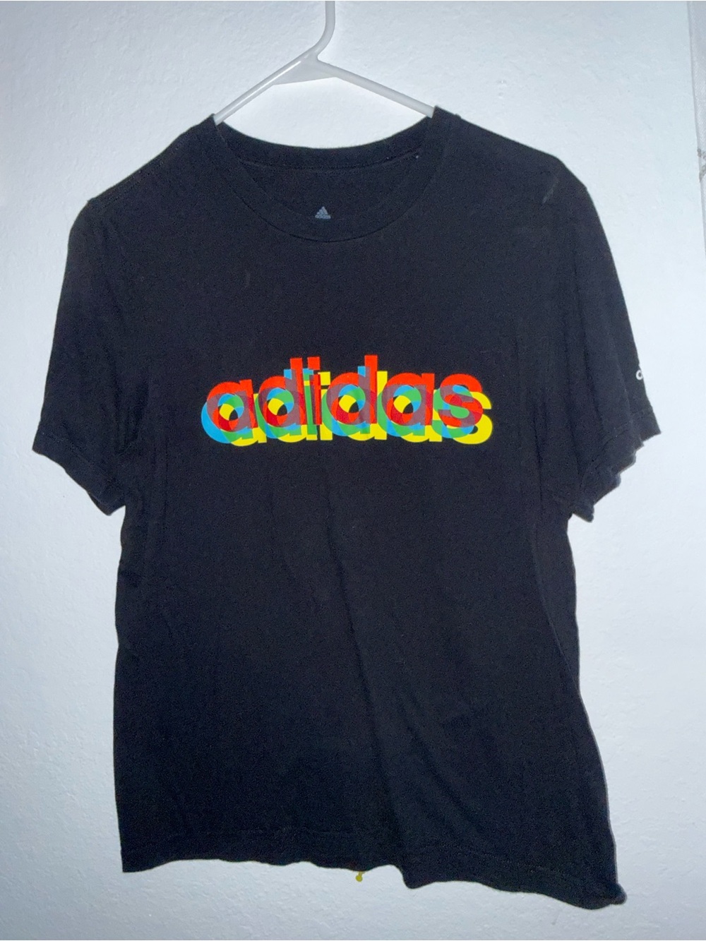 adidas Black Amplifier Tee with Light Gray Logo